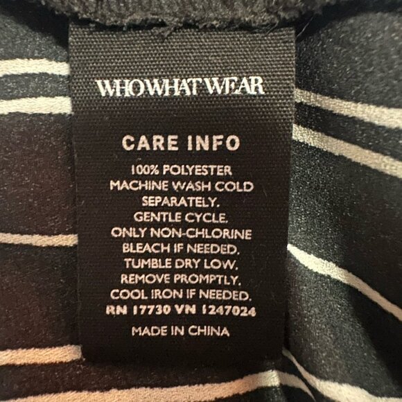 Who What Wear Top Women’s XS Black And White Stripe Button Down Pockets - Picture 9 of 10